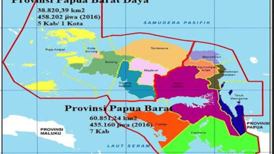peta wilayah provinsi papua barat